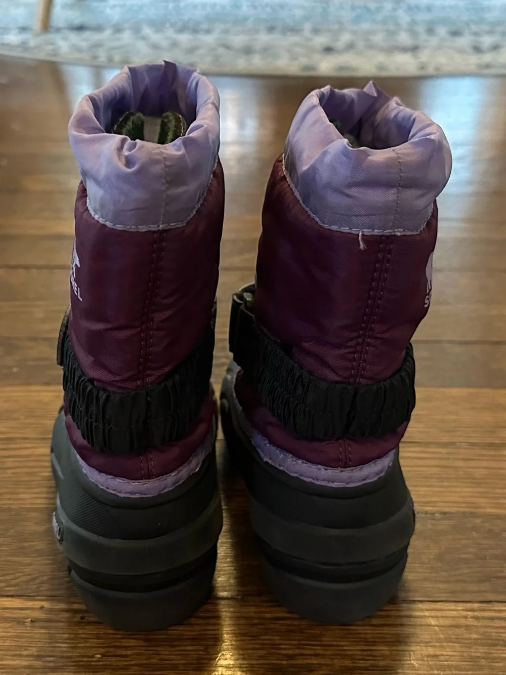 Sorel Kids Purple Boots with Pink Trim